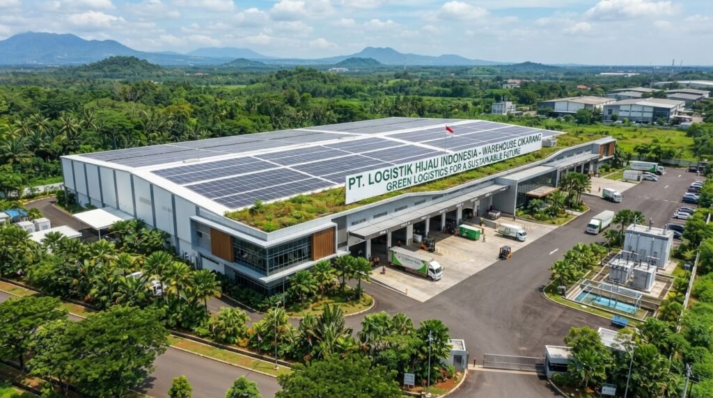 Modern green warehouse